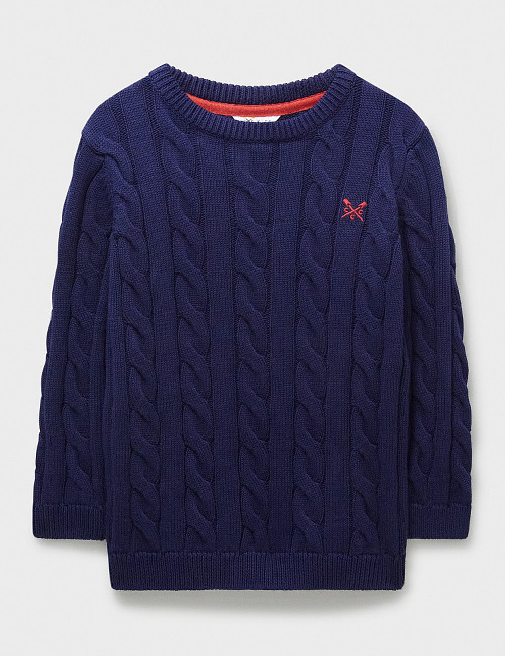 Crew Clothing Oarsmen Cable Knit Jumper - Navy