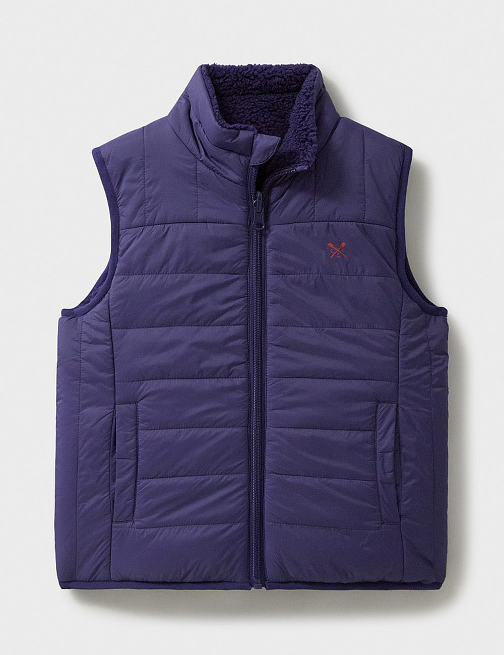 Crew Clothing Reversible Lowther Gilet - Blue/Navy