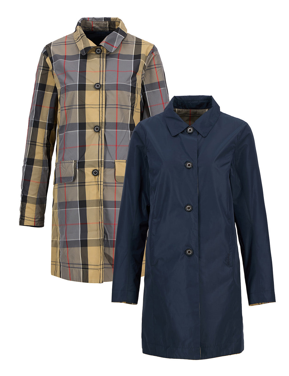 Barbour Babbity Reversible Showerproof Jacket - Navy/Dress