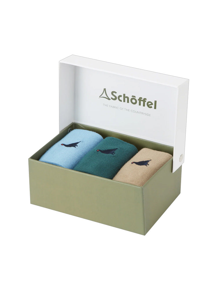 Schoffel Bamboo Sock (Box Of 3) Ptarmigan Mix