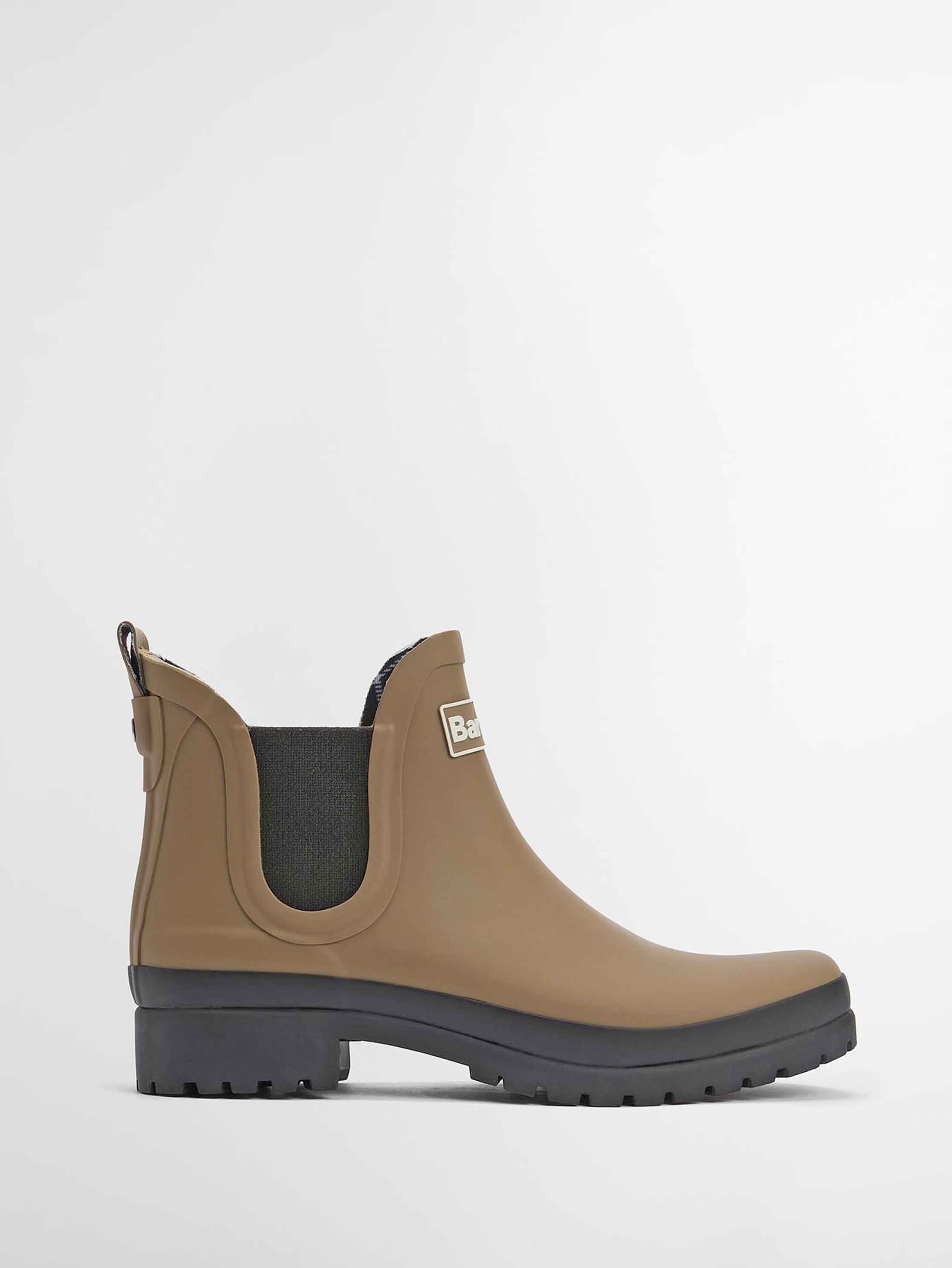 Barbour Mallow Chelsea Welly Boot Military Brown - Black