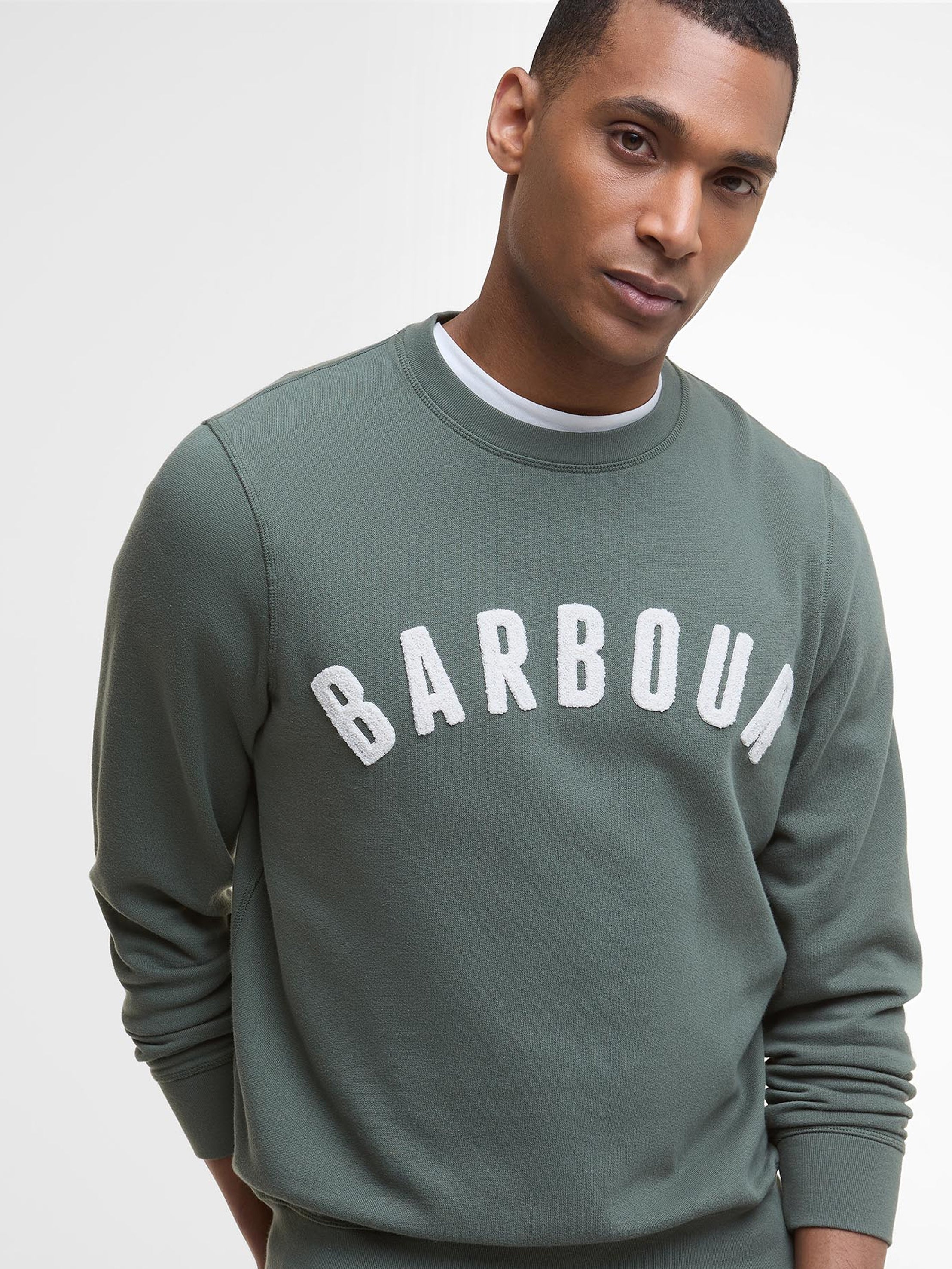 Barbour Prep Logo Crew Neck Sweatshirt Thyme