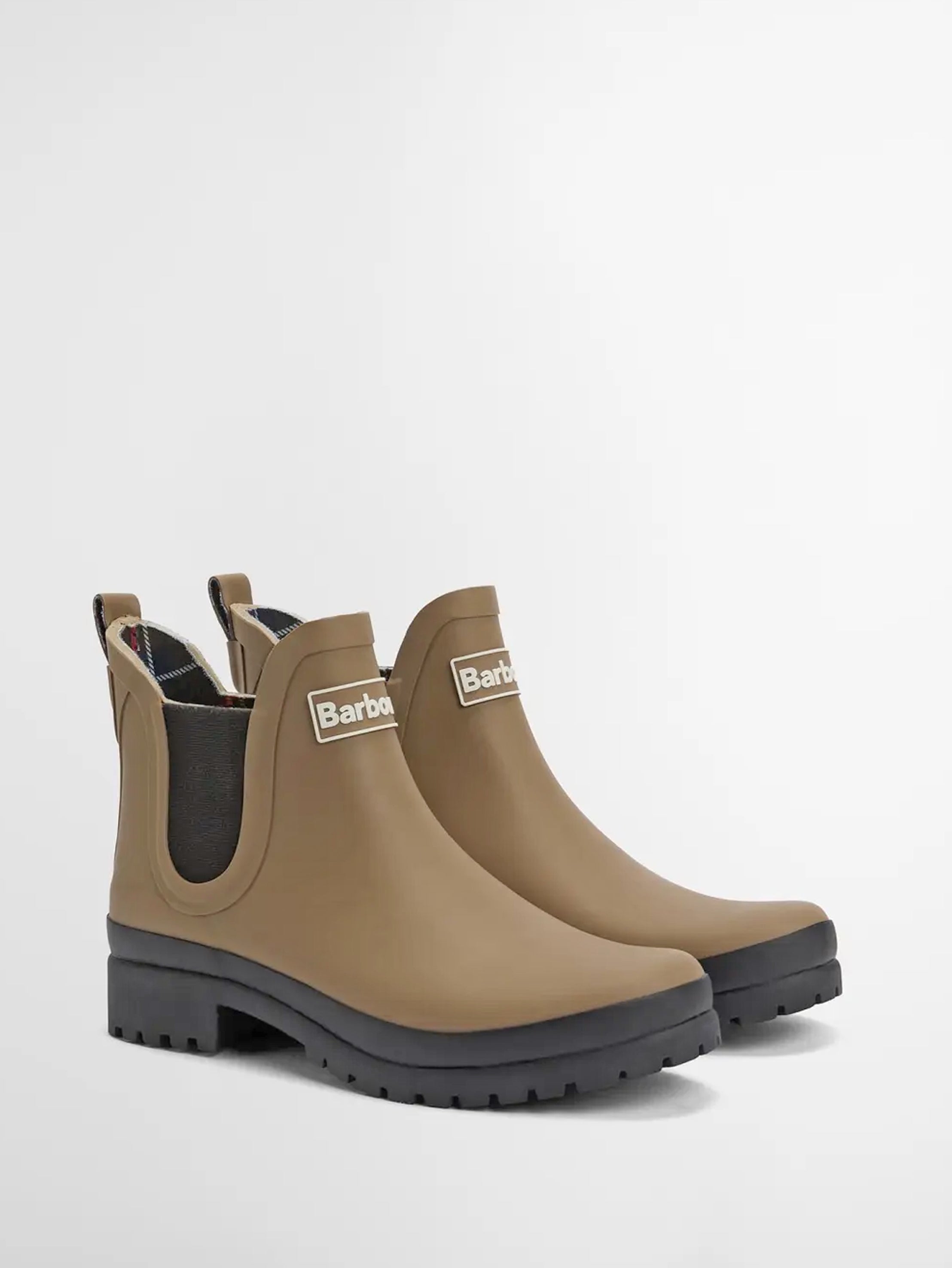 Barbour Mallow Chelsea Welly Boot Military Brown - Black