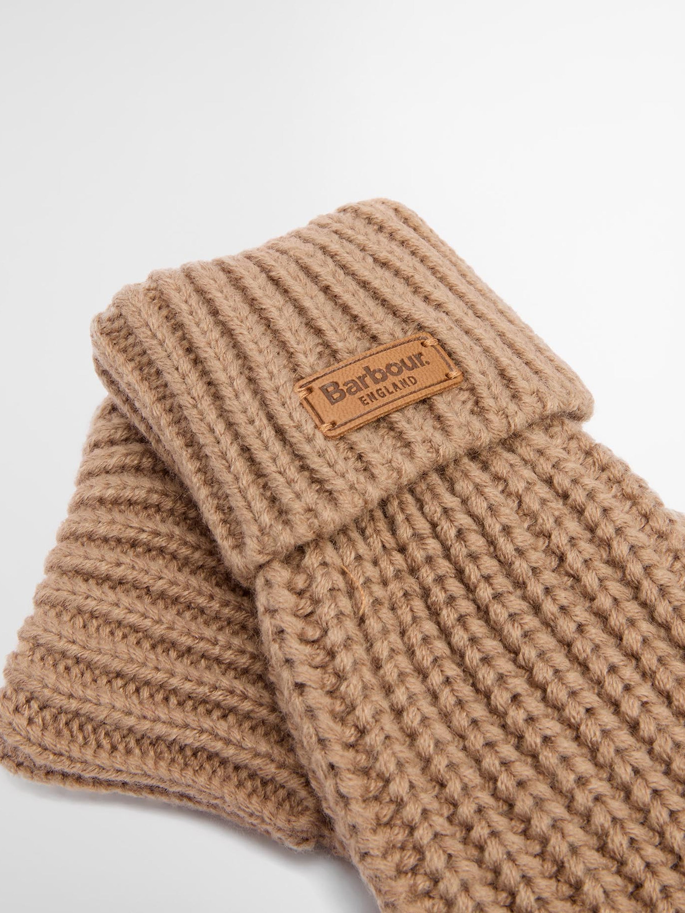 Barbour Saltburn Knitted Gloves Mink