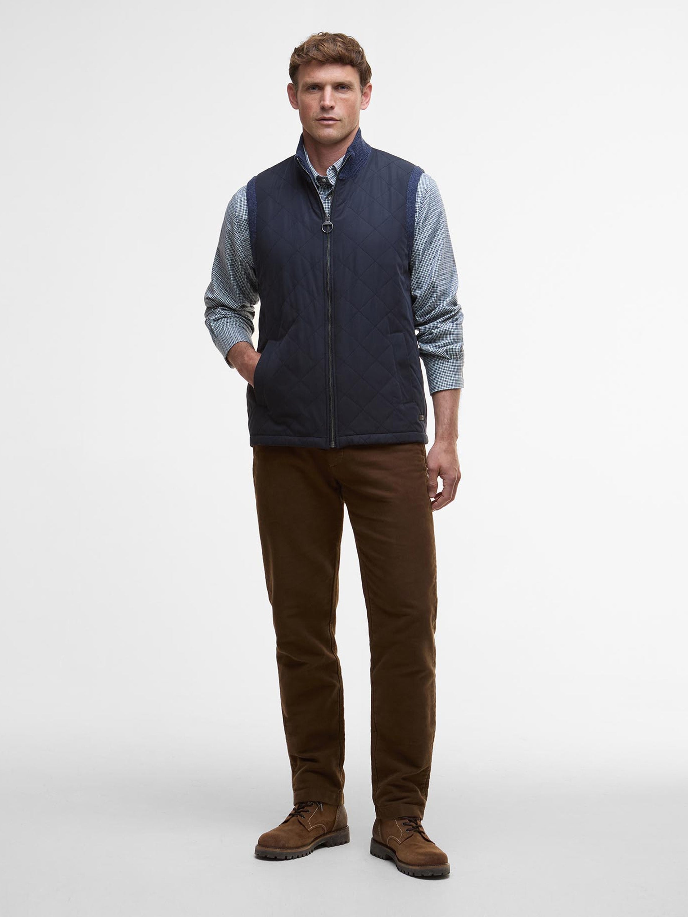 Barbour Shoveler Knitted Gilet Navy