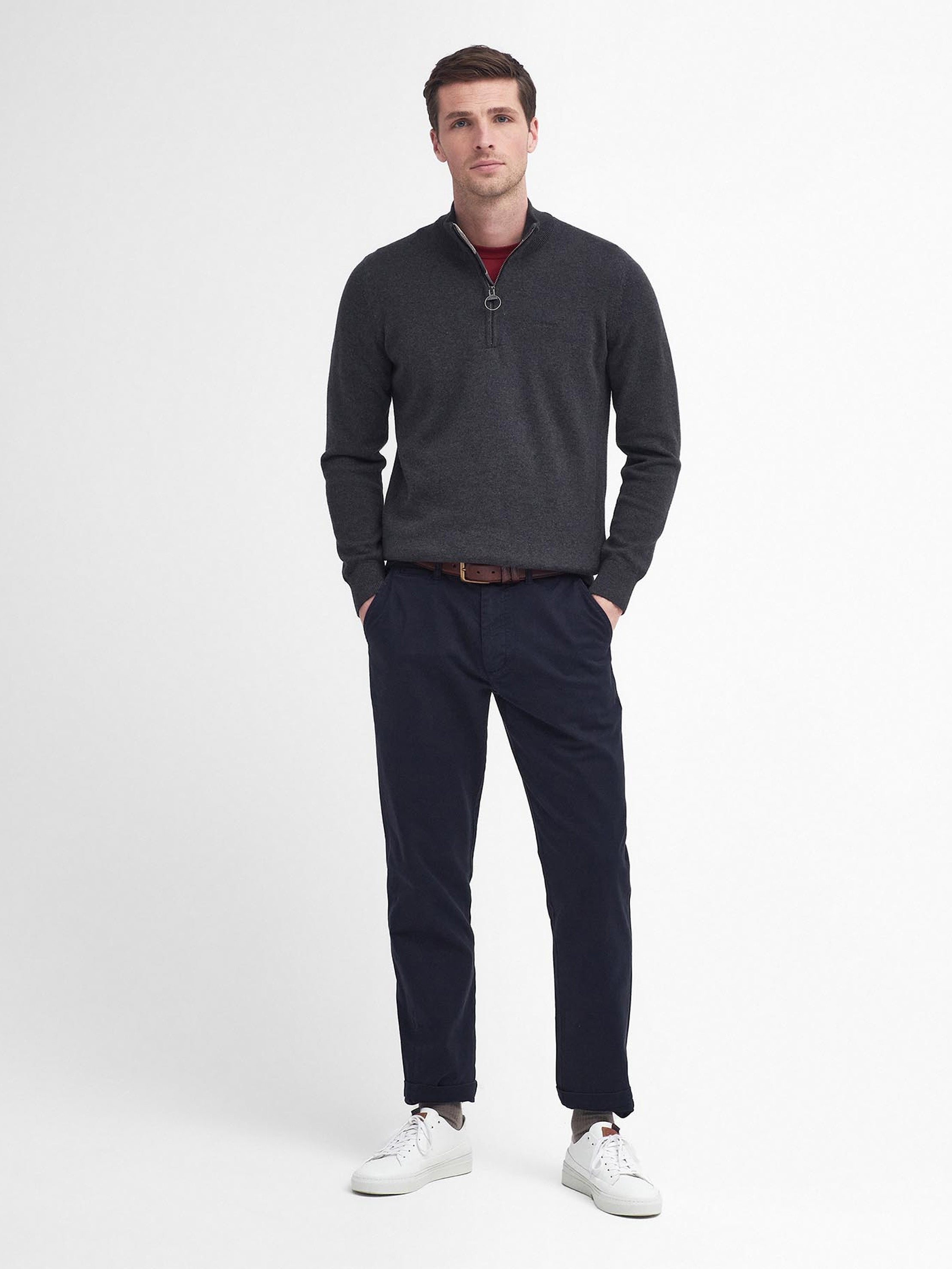 Barbour Washed Stretch Twill Tailored Trouser Navy