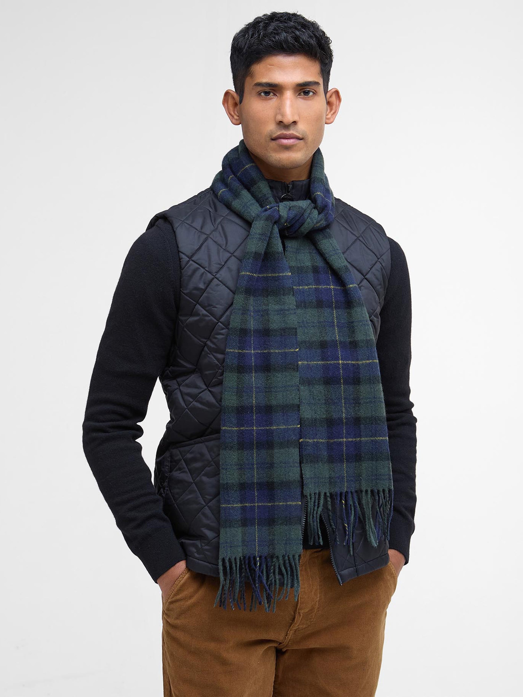 Barbour Tartan Lambswool Scarf Night