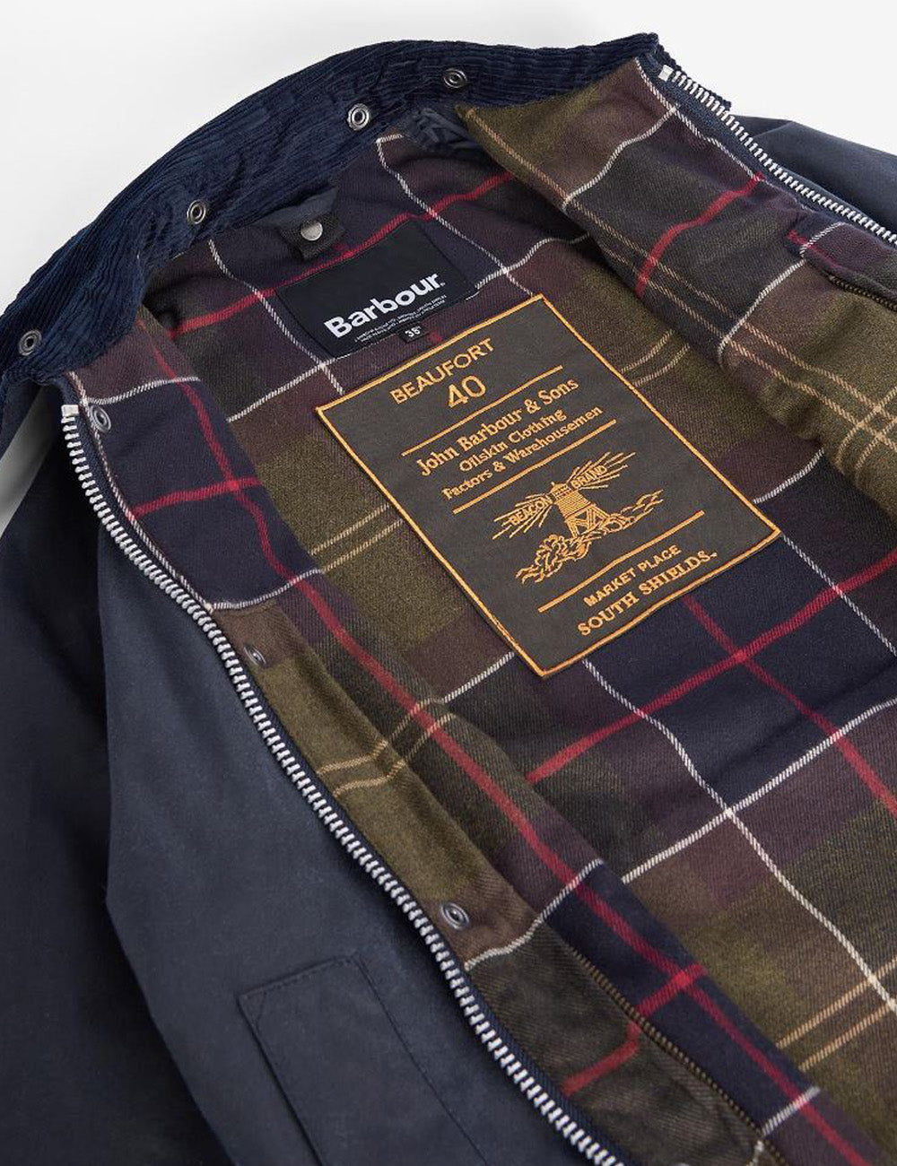 Barbour Beaufort Wax Jacket Navy