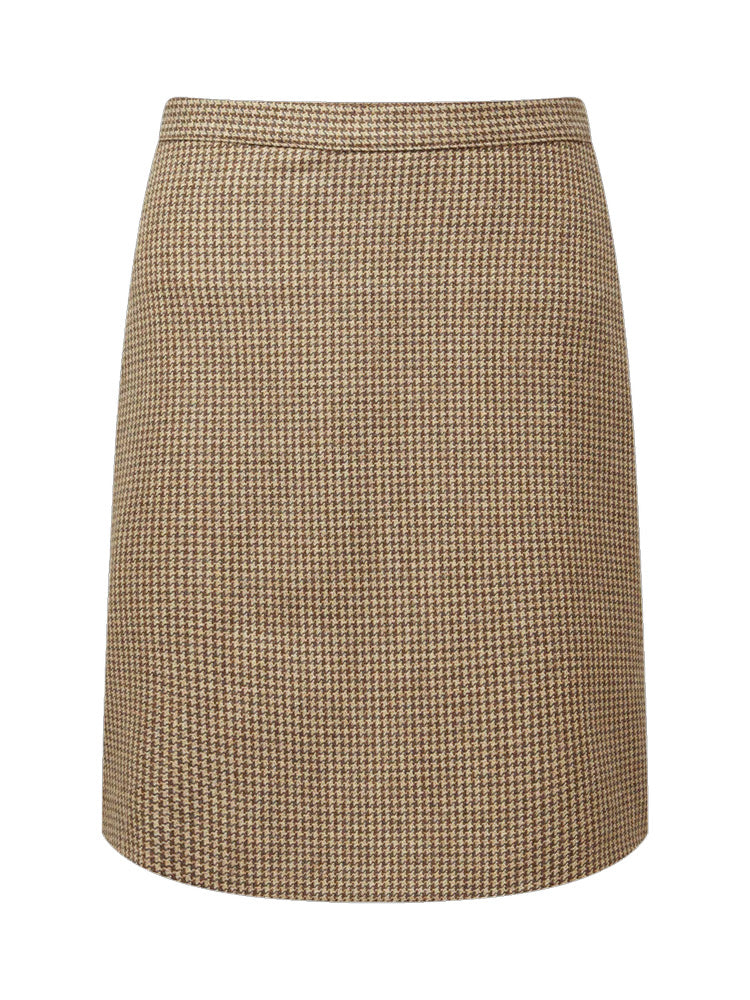 Schoffel Beauly Tweed Skirt Houndstooth Tweed