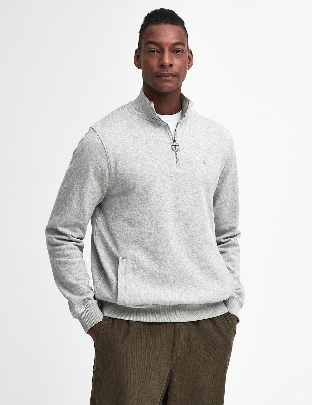 Barbour Beckhill 1/2 Zip Sweatshirt - Grey Marl