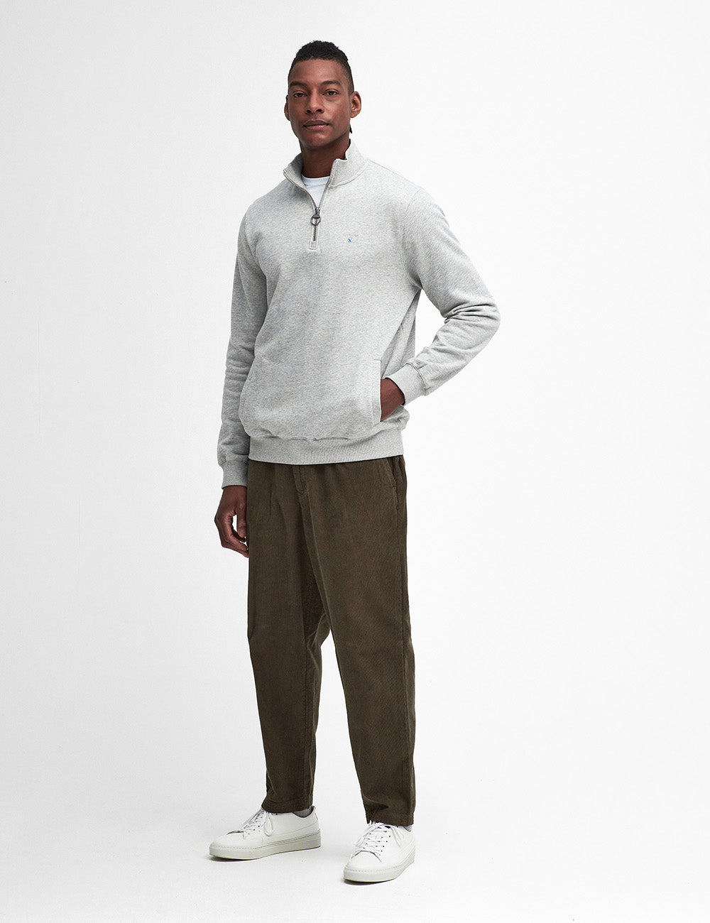 Barbour Beckhill 1/2 Zip Sweatshirt - Grey Marl