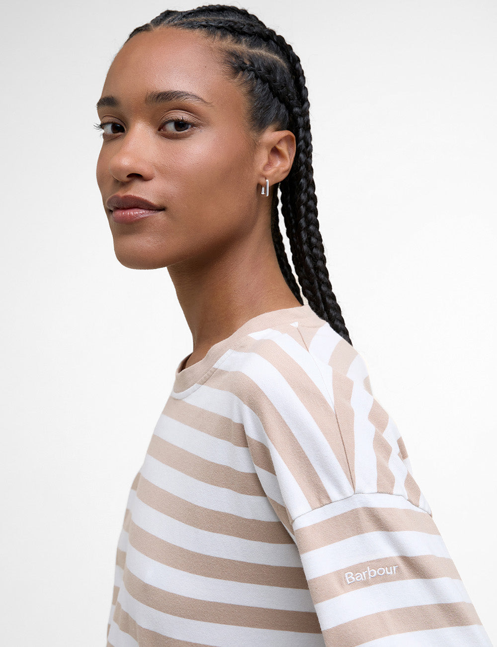 Barbour Bede Oversized T-Shirt - Camel Stripe