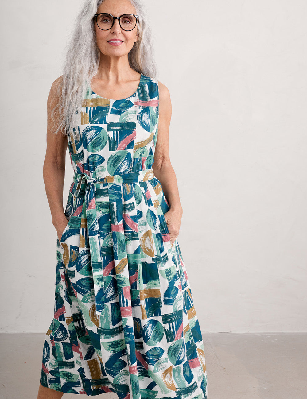 Seasalt Belle Dress - Driftwood Marks Chalk