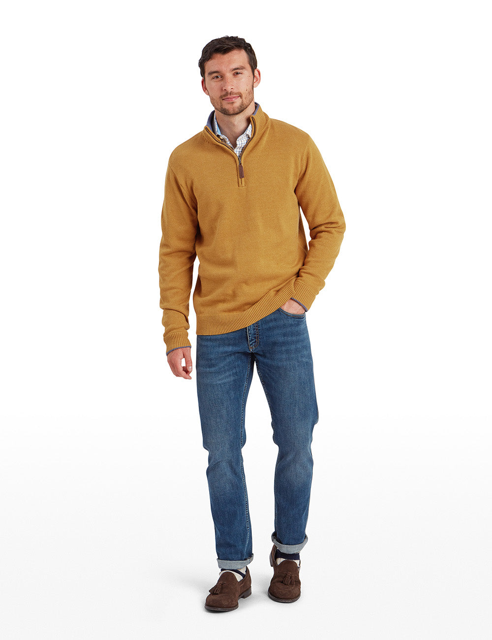 Schoffel Blair 1/4 Zip Jumper - Mustard