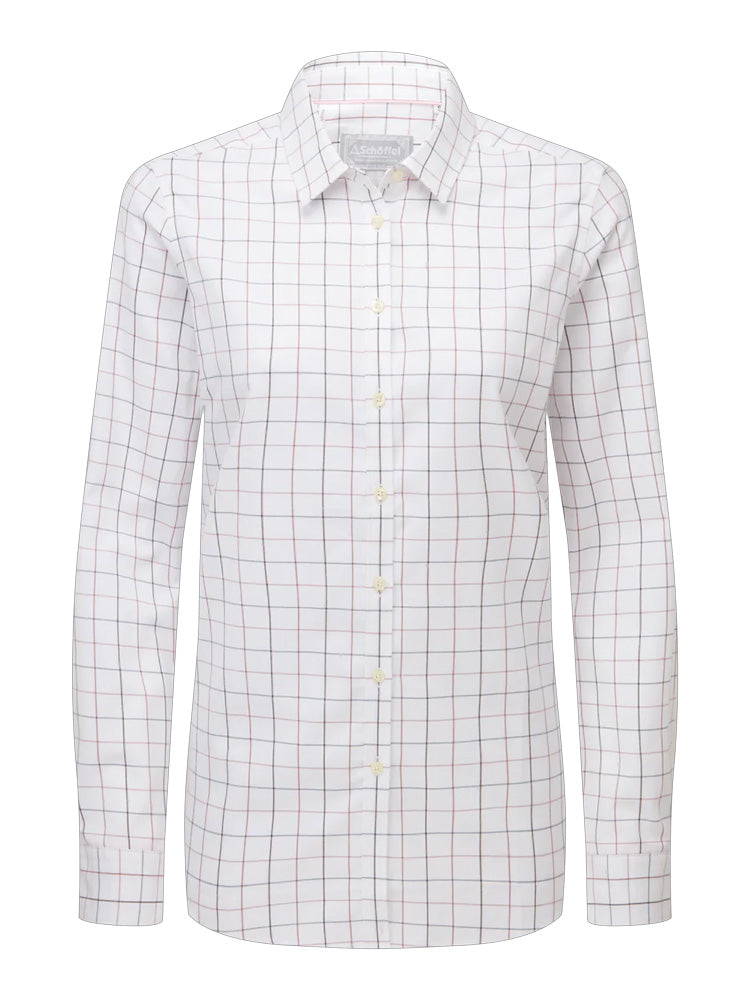 Schoffel Blakeney Shirt Dark Mauve Tattersall