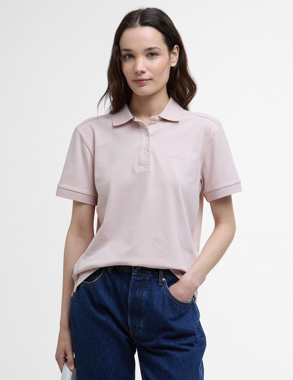 Barbour Bowford Polo Top - Primrose Pink