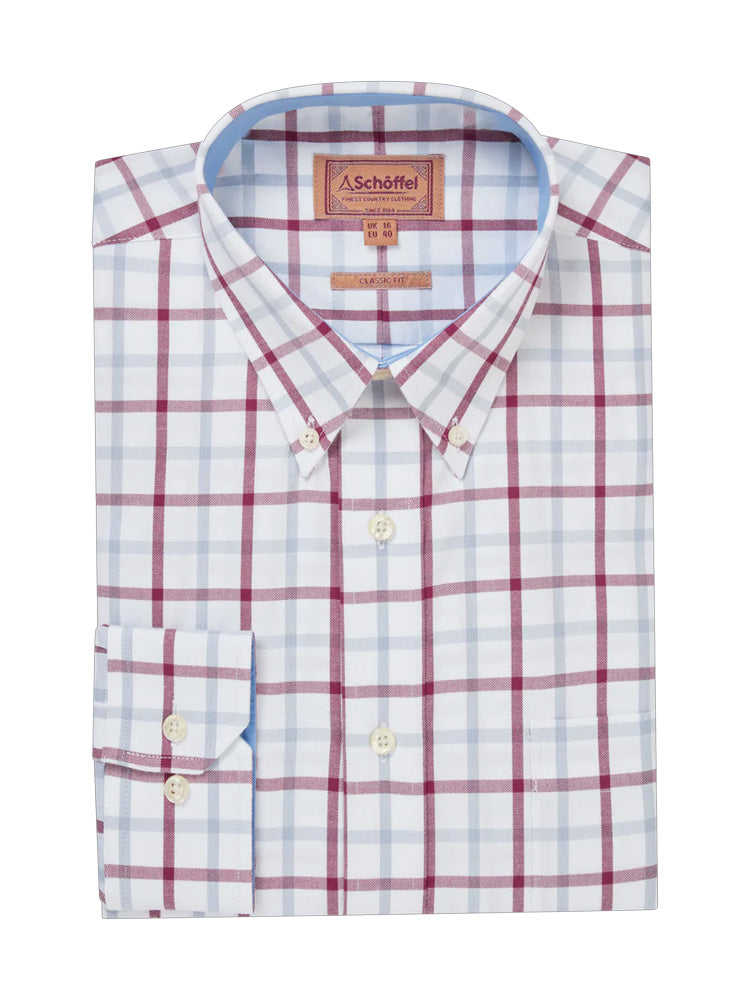 Schoffel Brancaster Classic Shirt Mountain Blue Check