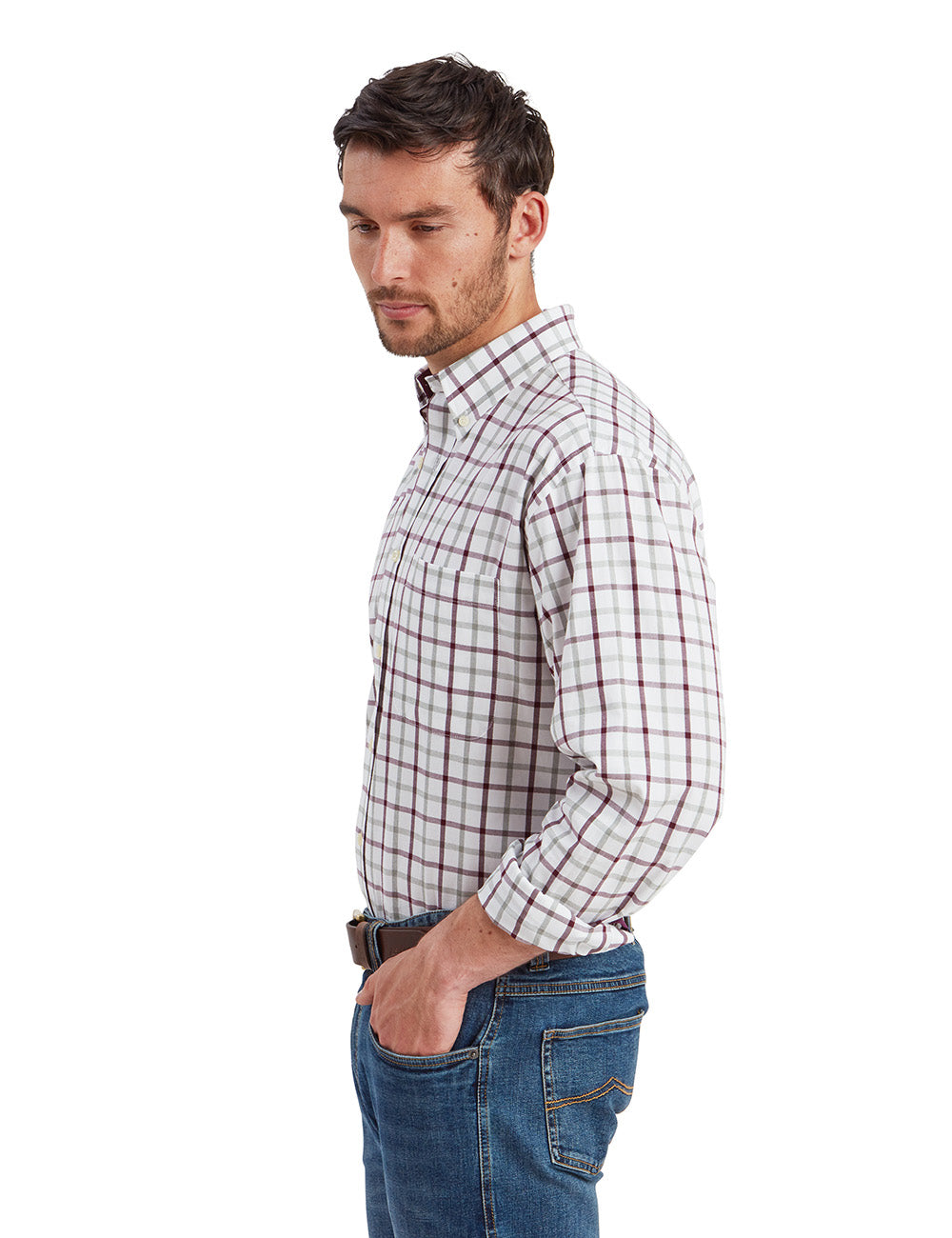 Schoffel Brancaster Classic Shirt - Wine Check