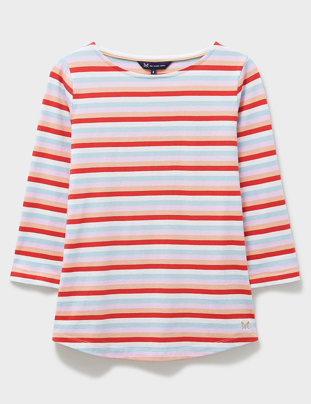 Crew Clothing Essential Breton T-Shirt - Orange Multi