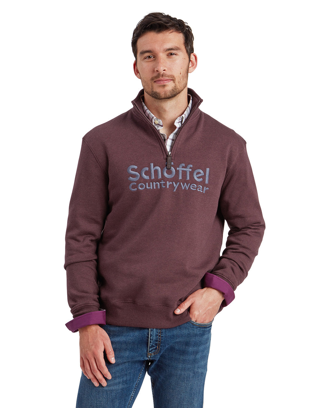 Schoffel Bude Sweatshirt - Wine Marl