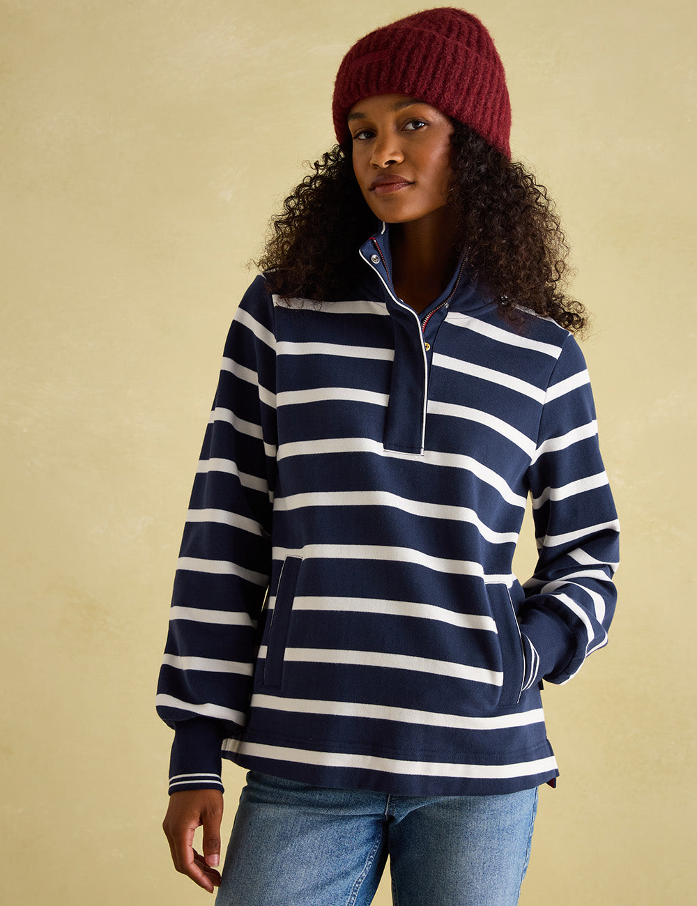 Joules Burnham 1/4 Zip Sweatshirt - Navy