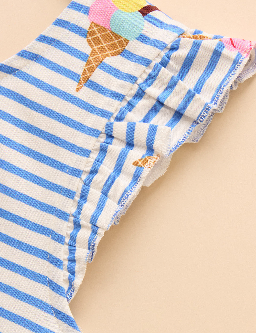 Joules Butterfly Jersey Vest - Ice Cream Stripe