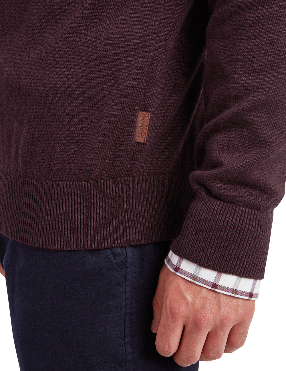 Schoffel Calton 1/4 Zip Jumper - Wine