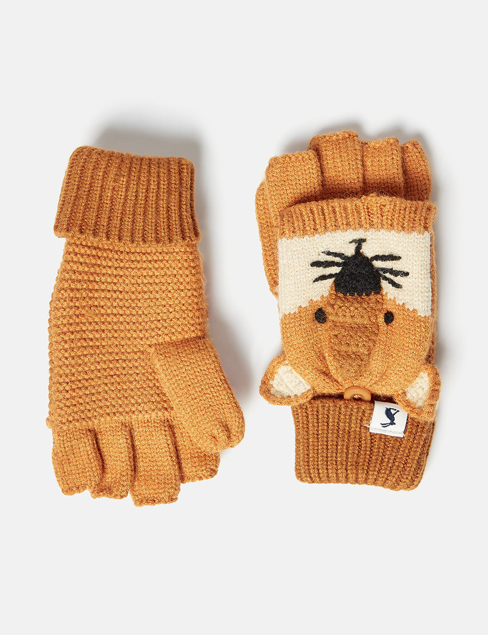 Joules Carey Fingerless Gloves - Fox