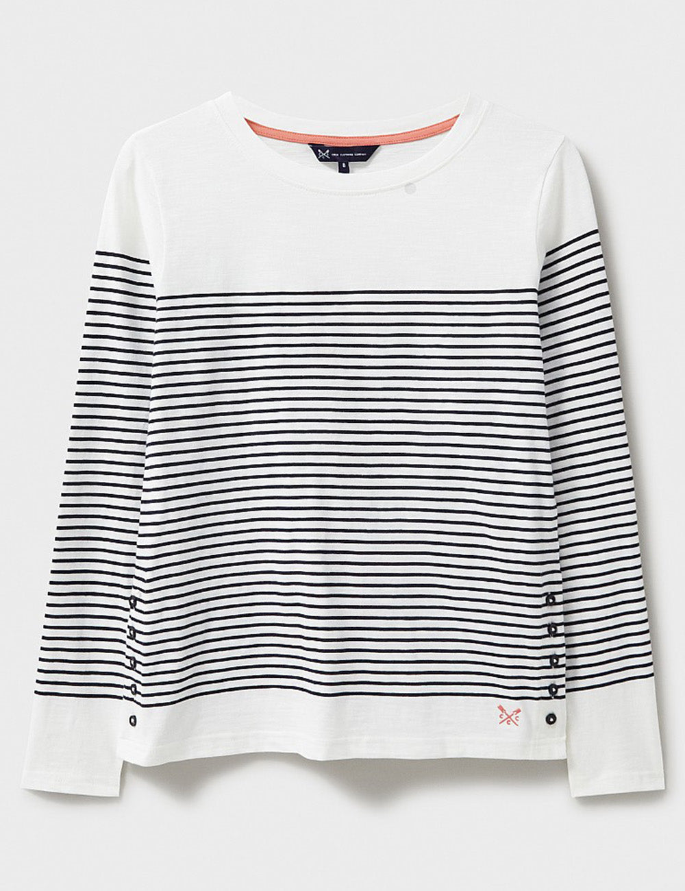 Crew Clothing Cassandra Top - White/Navy