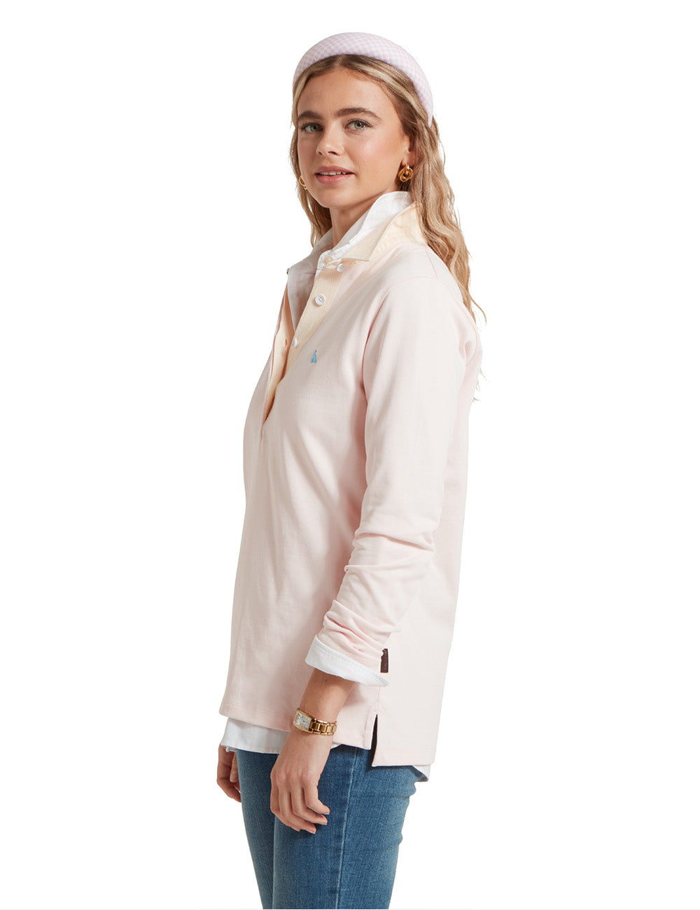 Schoffel Chapel Porth Rugby Shirt - Mauve Blush