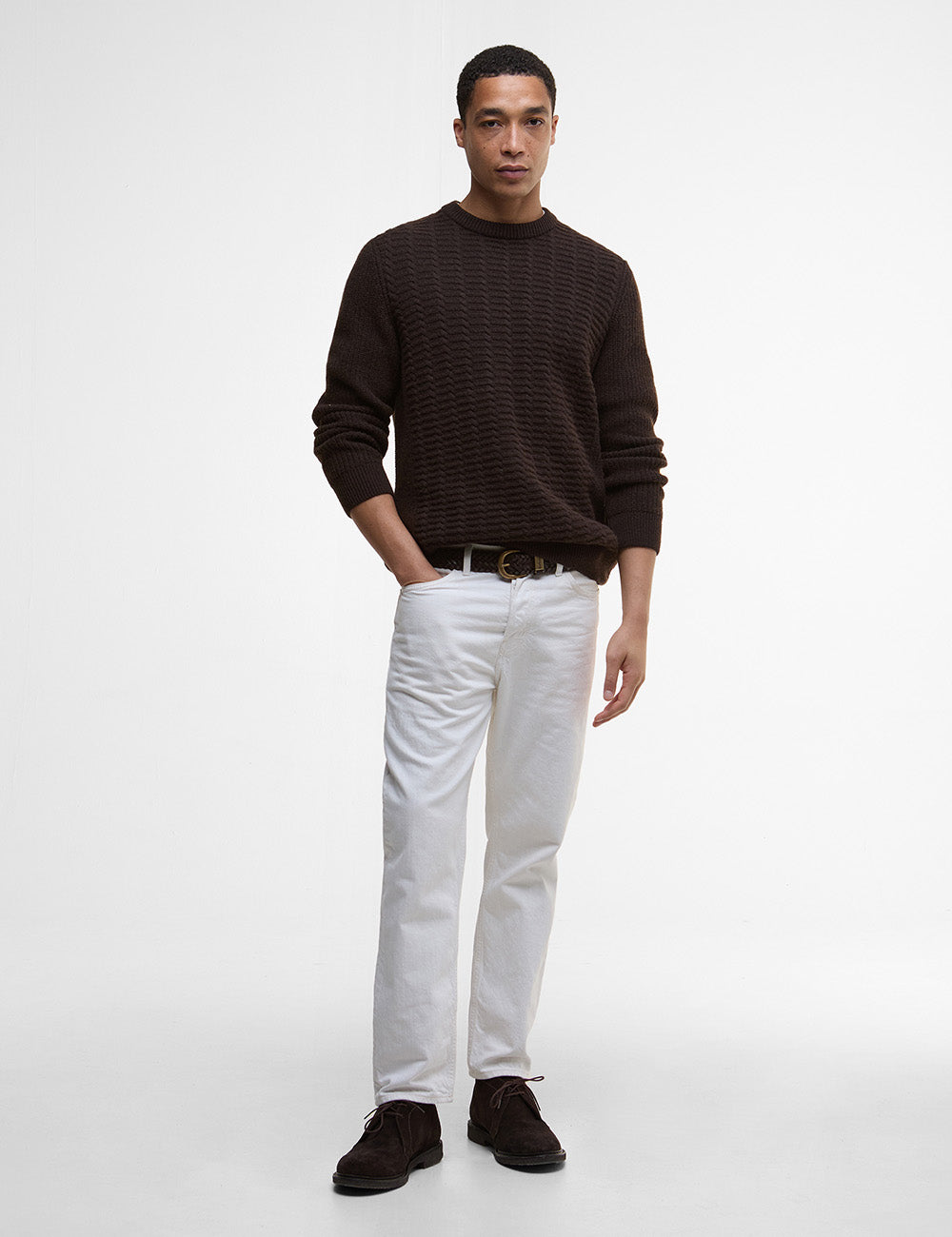 Barbour Cleveland Jumper - Dark Oak