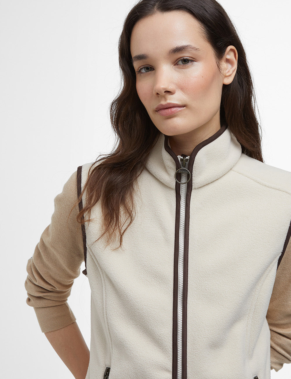 Barbour Country Colton Fleece Gilet - Pearl