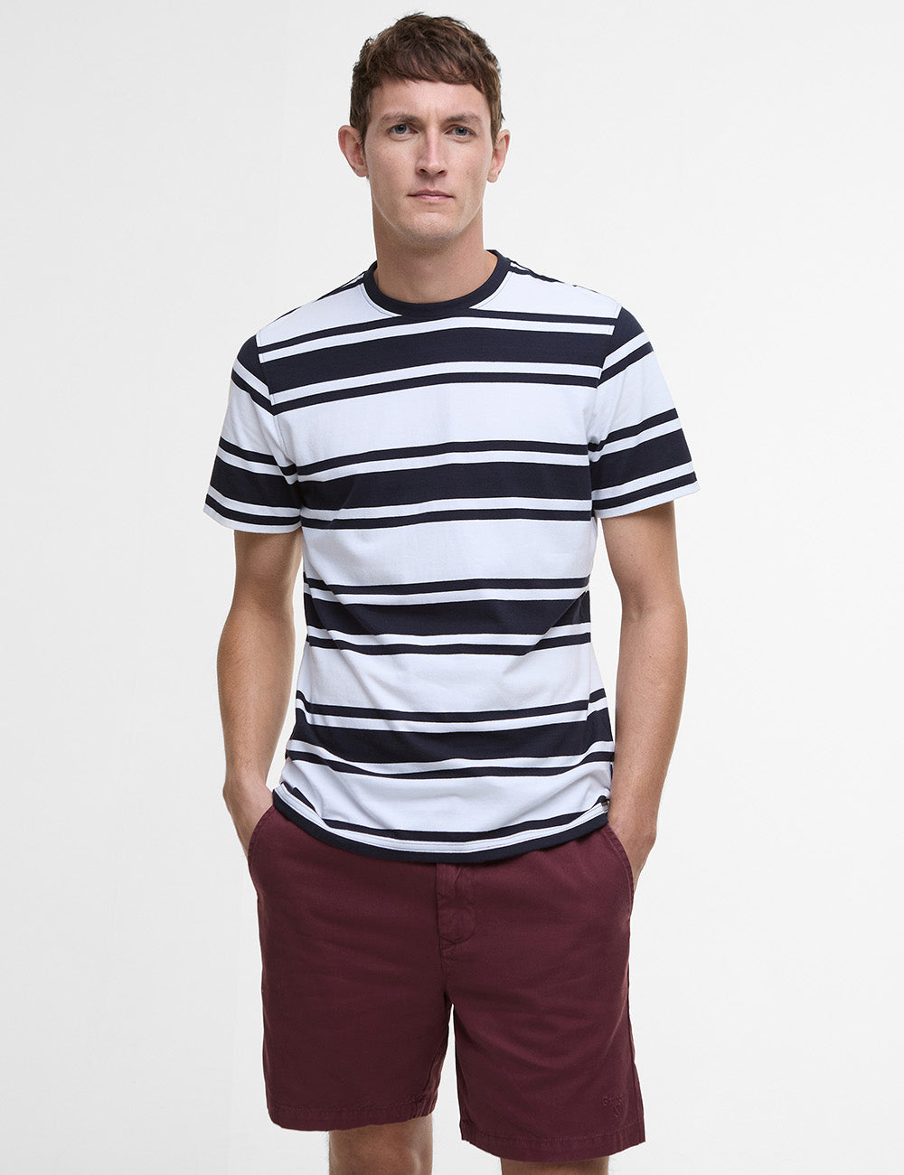 Barbour Colts Stripe T-Shirt - Navy