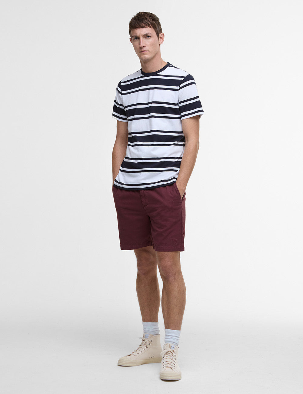 Barbour Colts Stripe T-Shirt - Navy