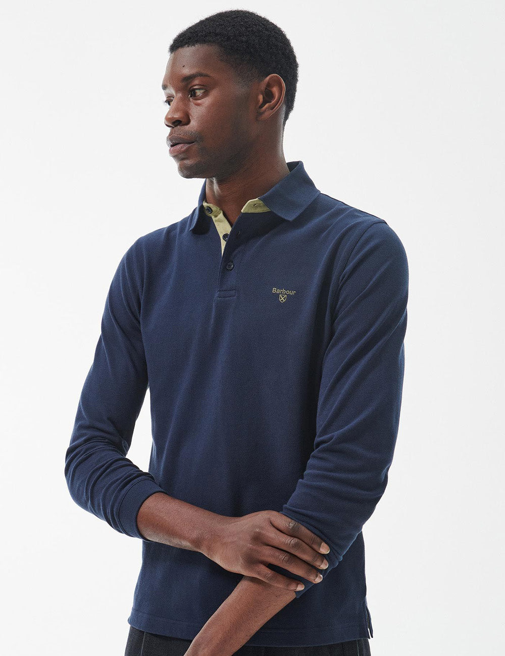 Barbour Confor Long Sleeve Polo Shirt - Navy