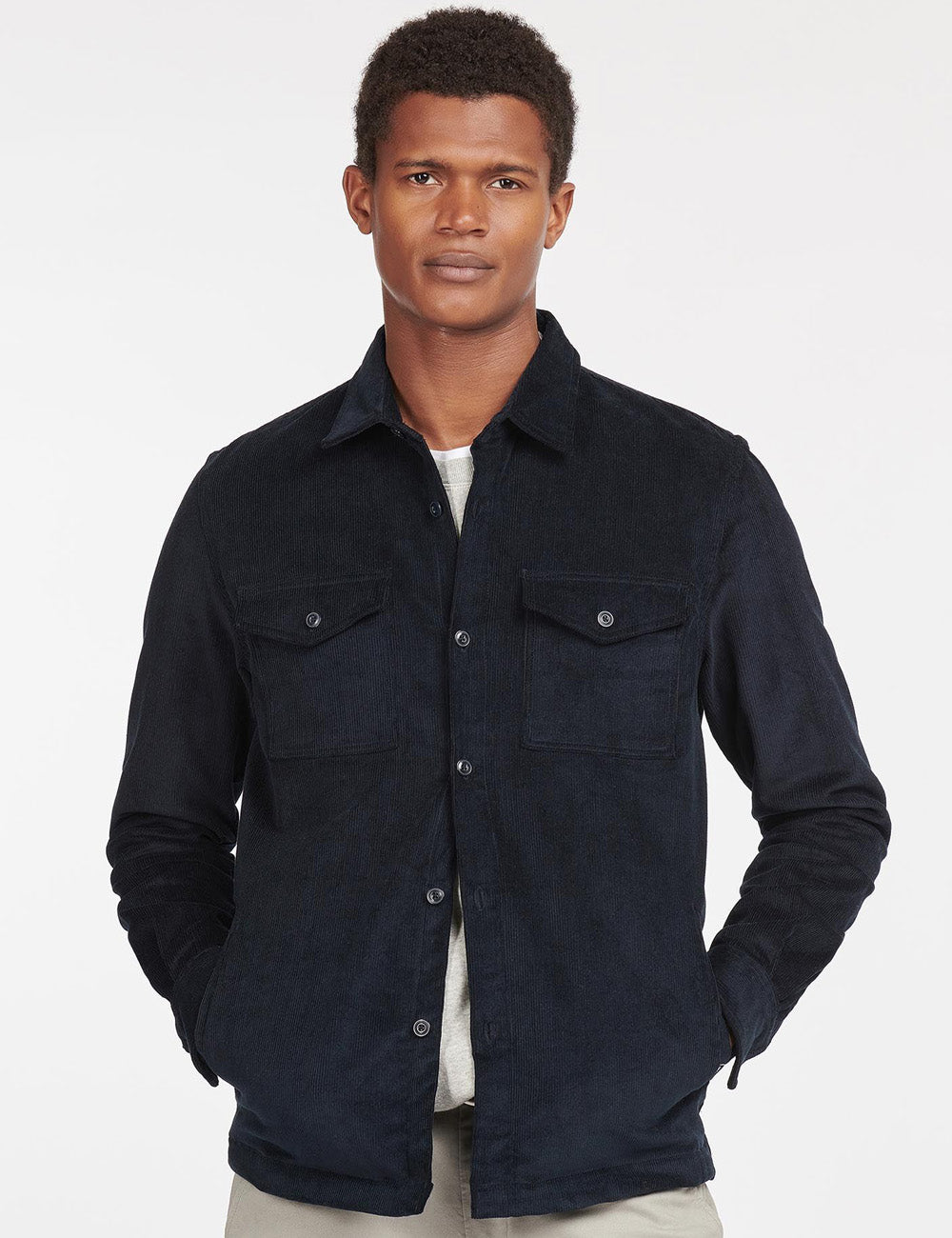 Barbour Cord Overshirt - Navy