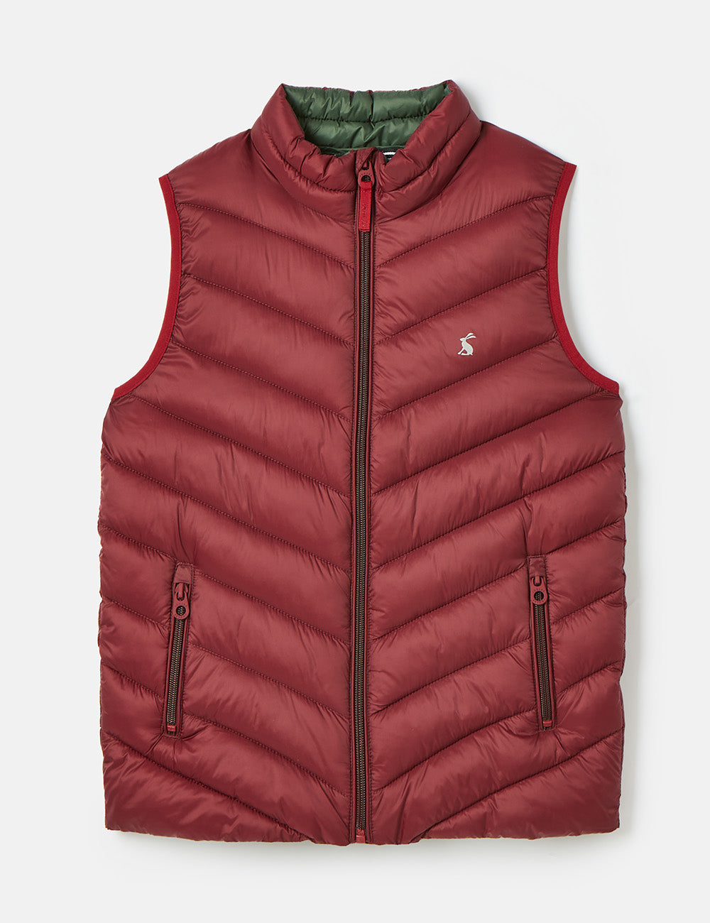 Joules Crofton Packable Gilet - Berry Red