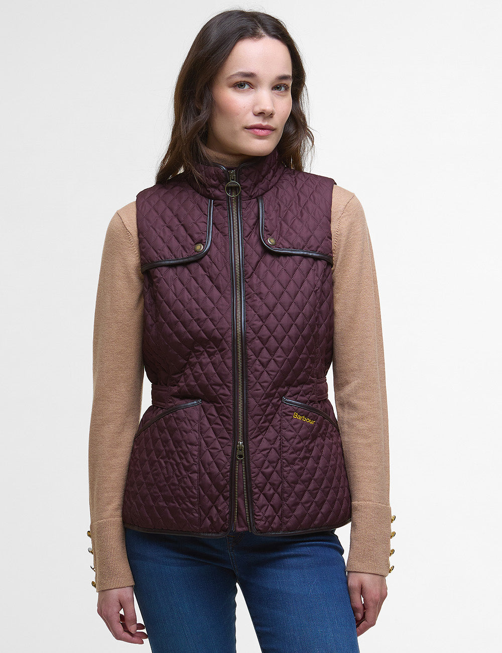Barbour Dahlia Quilted Gilet - Cherry