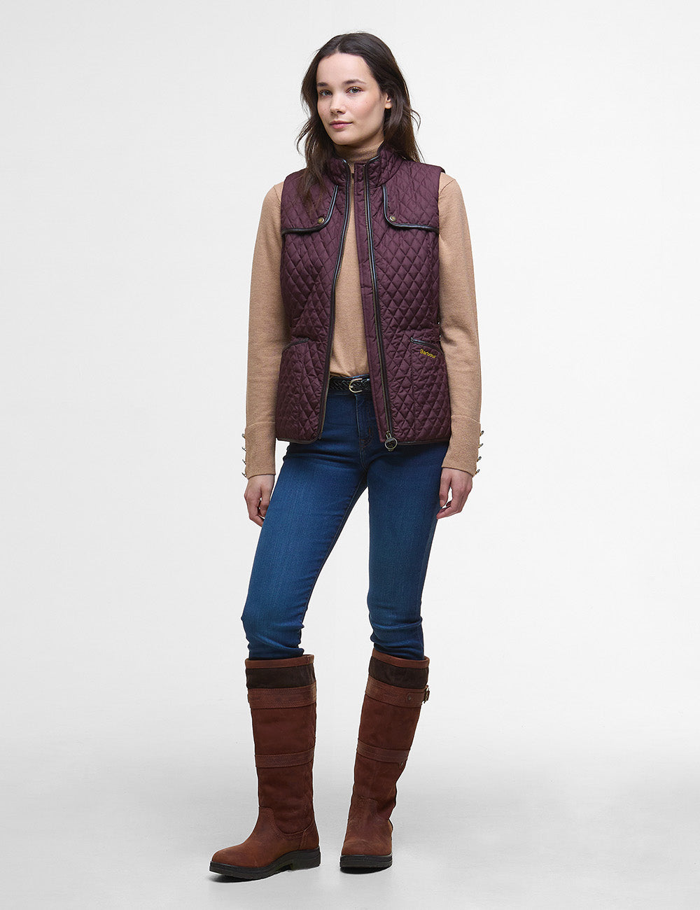 Barbour Dahlia Quilted Gilet - Cherry