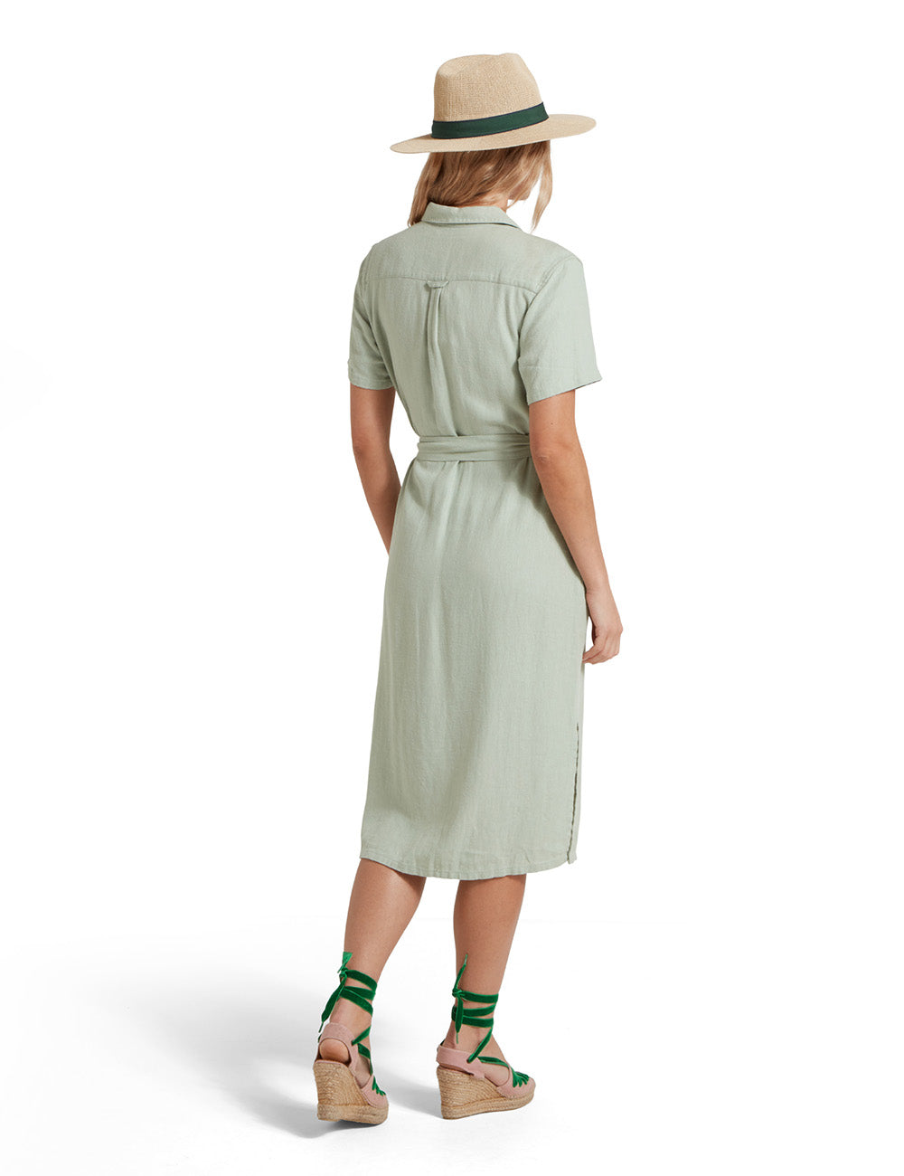 Schoffel Daisy Linen Dress - Aqua Grey