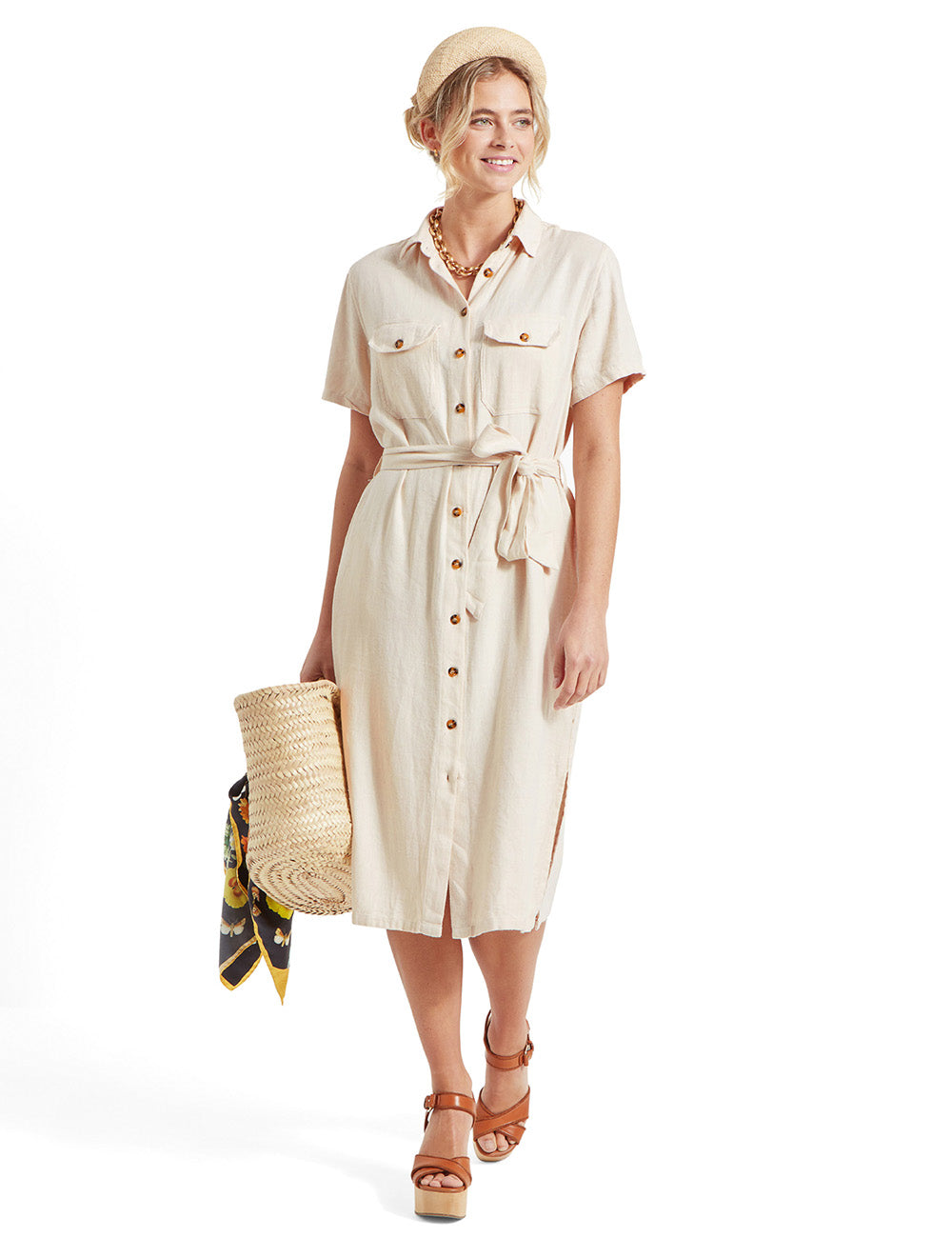 Schoffel Daisy Linen Dress - Oat