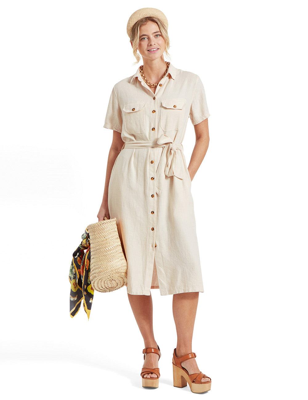 Schoffel Daisy Linen Dress - Oat