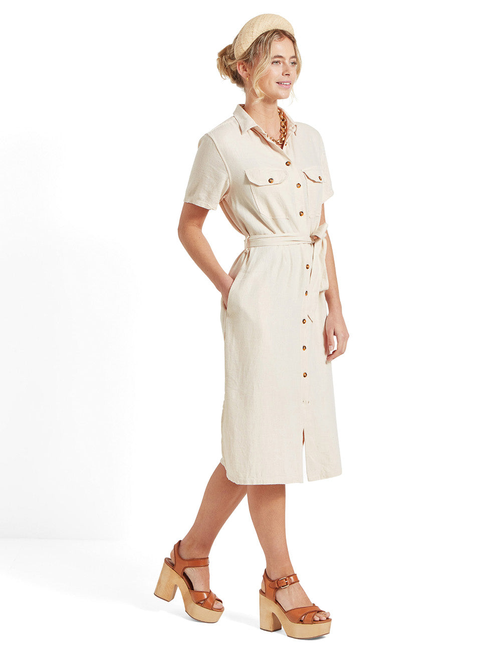 Schoffel Daisy Linen Dress - Oat