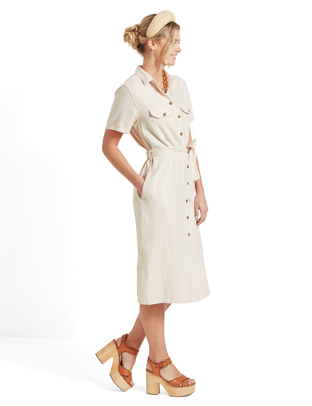 Schoffel Daisy Linen Dress - Oat