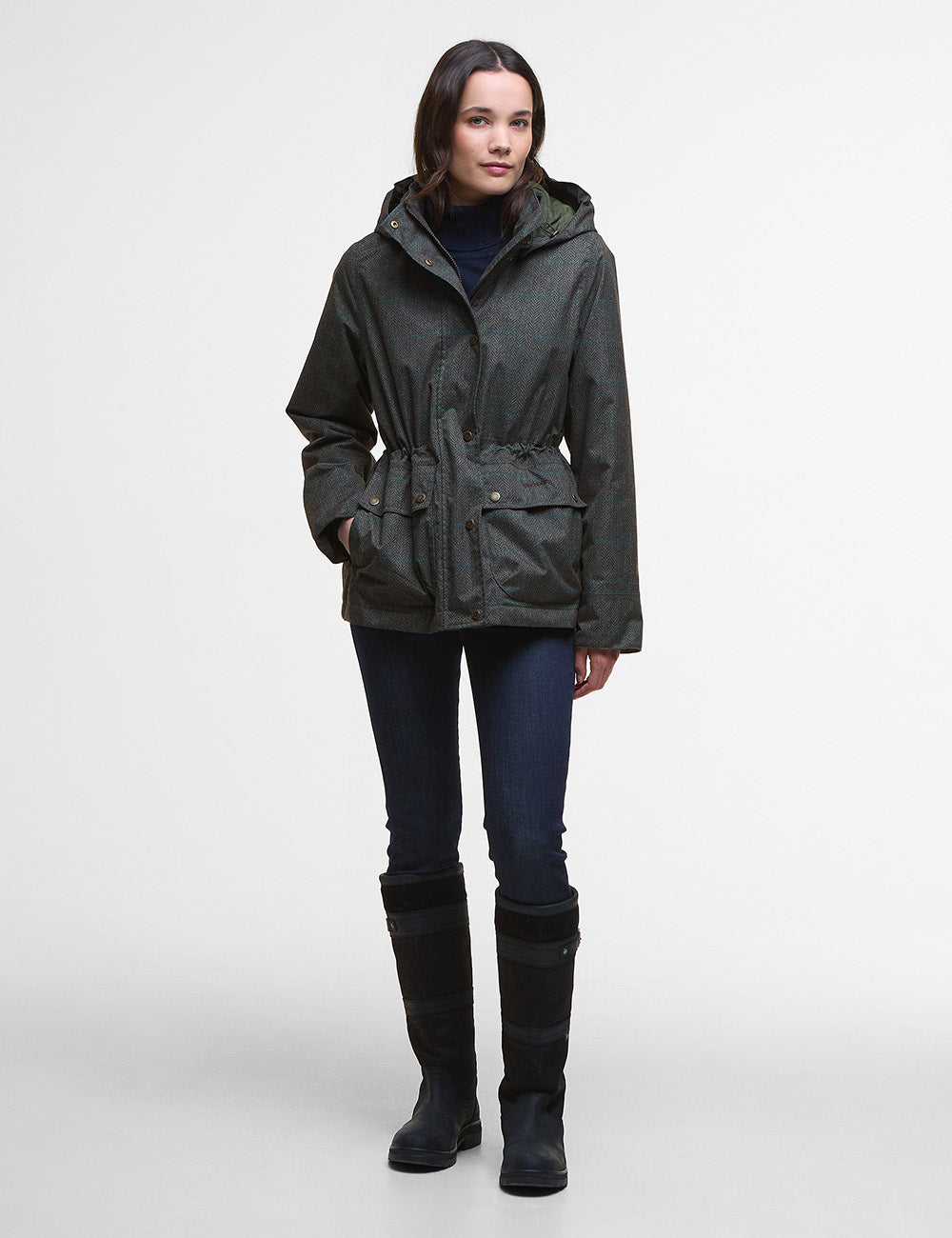 Barbour Dixon Waterproof Jacket - Gardenia Tweed