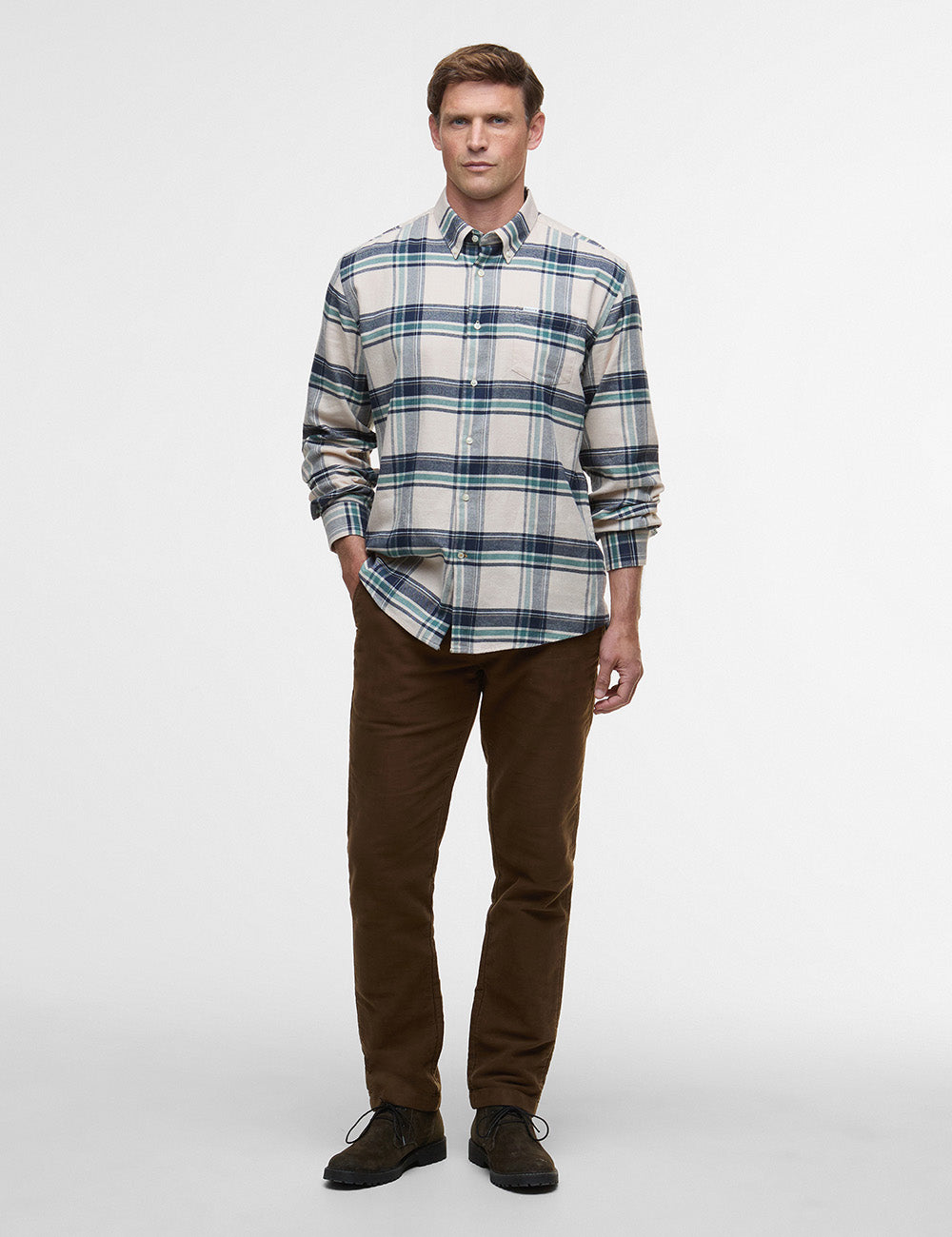 Barbour Dogwood Checked Shirt - Ecru Marl