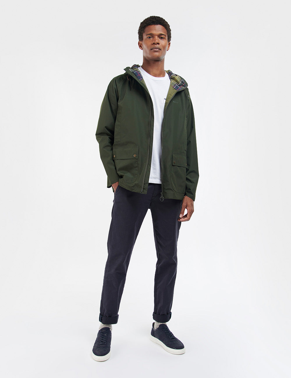 Barbour Hooded Domus Waterproof Jacket - Sage