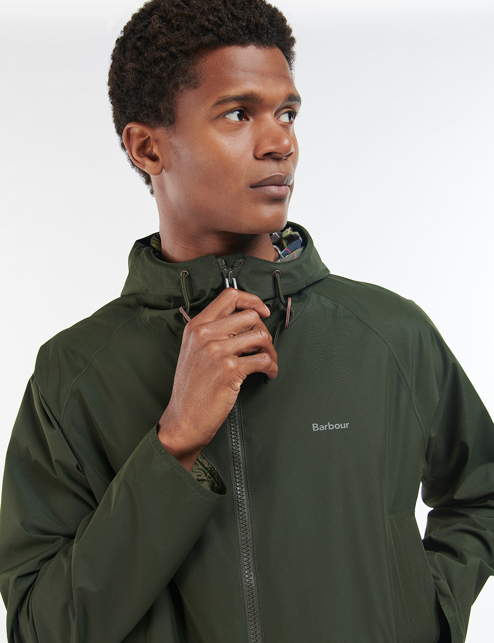 Barbour Hooded Domus Waterproof Jacket - Sage
