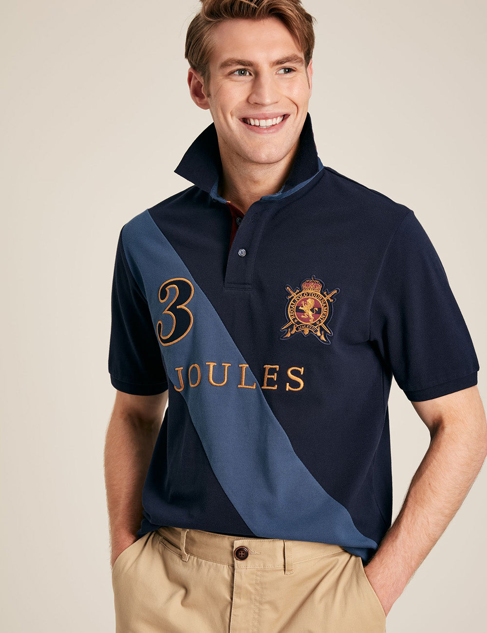 Joules Embellished Polo Shirt - French Navy