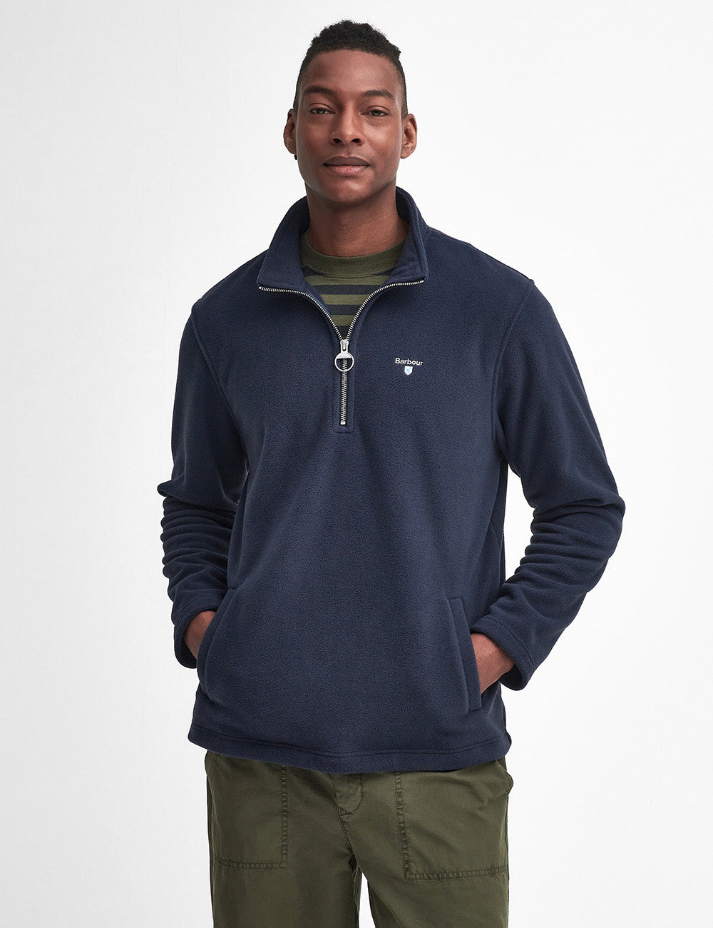 Barbour Essentials 1/2 Zip Fleece - Navy